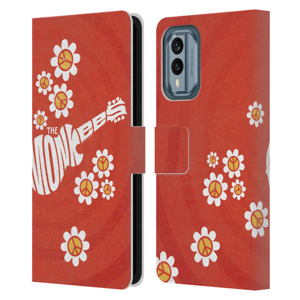 The Monkees Graphics Pattern In Red Leather Book Wallet Case Cover For Nokia X30