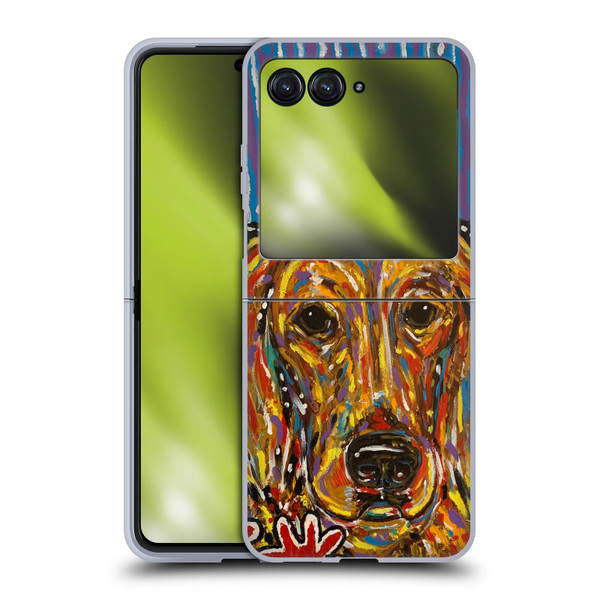 Mad Dog Art Gallery Dog 5 Golden Retriever Soft Gel Case for Motorola Razr 40 Ultra / Razr+ 2023
