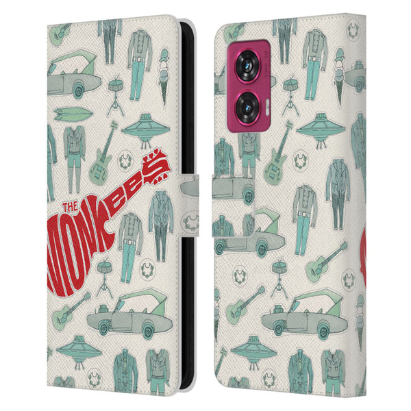 The Monkees Graphics Pattern Leather Book Wallet Case Cover For Motorola Edge 50 Fusion