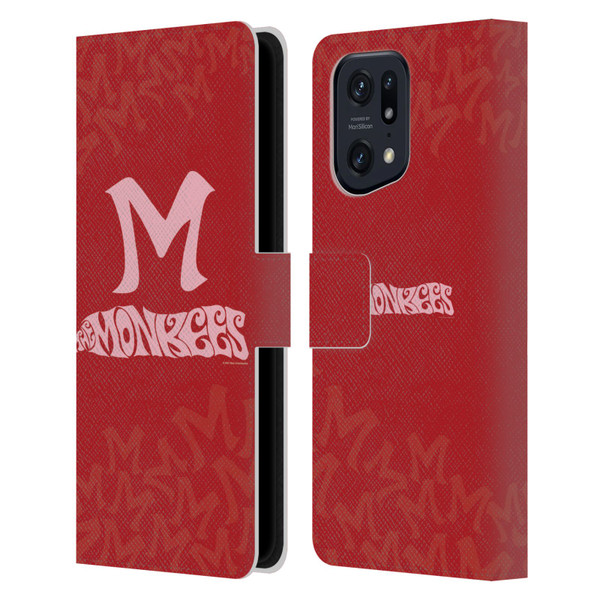 The Monkees Graphics Logotype Leather Book Wallet Case Cover For OPPO Find X5 Pro