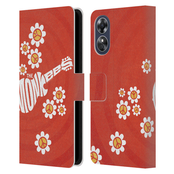 The Monkees Graphics Pattern In Red Leather Book Wallet Case Cover For OPPO A17