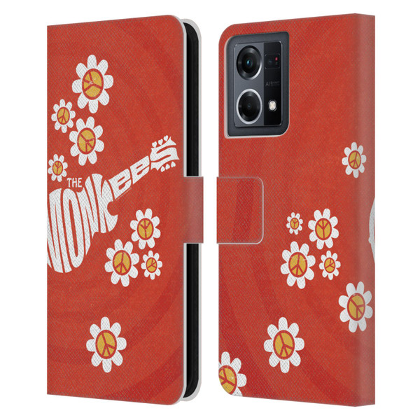 The Monkees Graphics Pattern In Red Leather Book Wallet Case Cover For OPPO Reno8 4G