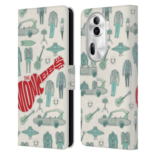 The Monkees Graphics Pattern Leather Book Wallet Case Cover For OPPO Reno11