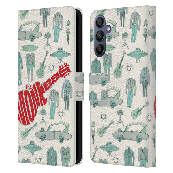 The Monkees Graphics Pattern Leather Book Wallet Case Cover For Samsung Galaxy A15