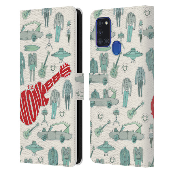 The Monkees Graphics Pattern Leather Book Wallet Case Cover For Samsung Galaxy A21s (2020)