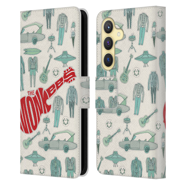 The Monkees Graphics Pattern Leather Book Wallet Case Cover For Samsung Galaxy S24 5G