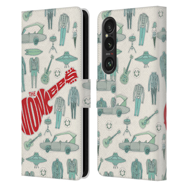 The Monkees Graphics Pattern Leather Book Wallet Case Cover For Sony Xperia 1 VI 5G
