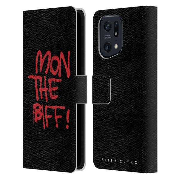 Biffy Clyro Graphics Mon The Biff Leather Book Wallet Case Cover For OPPO Find X5 Pro