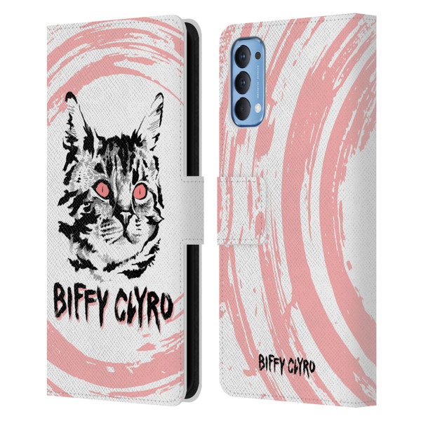 Biffy Clyro Graphics Cat Leather Book Wallet Case Cover For OPPO Reno 4 5G