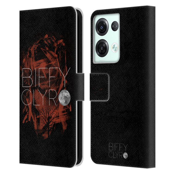 Biffy Clyro Graphics Red Leather Book Wallet Case Cover For OPPO Reno8 Pro