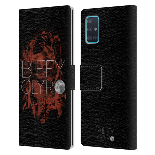 Biffy Clyro Graphics Red Leather Book Wallet Case Cover For Samsung Galaxy A51 (2019)