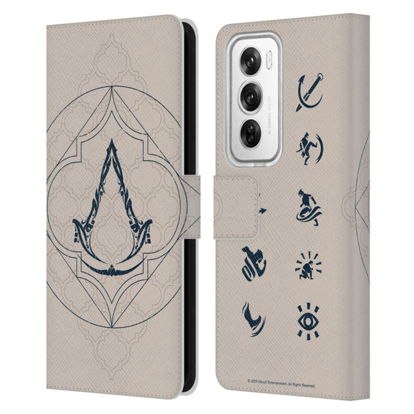 Assassin's Creed Mirage Graphics Crest Leather Book Wallet Case Cover For OPPO Reno12 Pro 5G