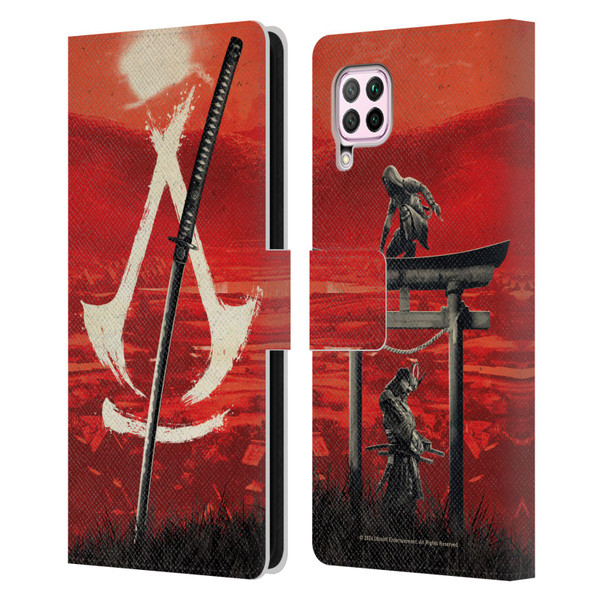 Assassin's Creed Shadows Graphics Crest Katana Leather Book Wallet Case Cover For Huawei Nova 6 SE / P40 Lite