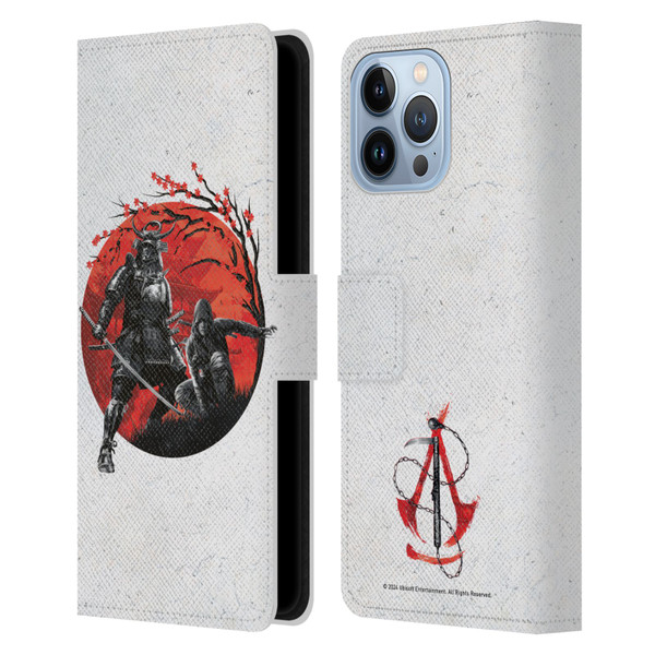 Assassin's Creed Shadows Graphics Japan Flag Characters Leather Book Wallet Case Cover For Apple iPhone 13 Pro Max