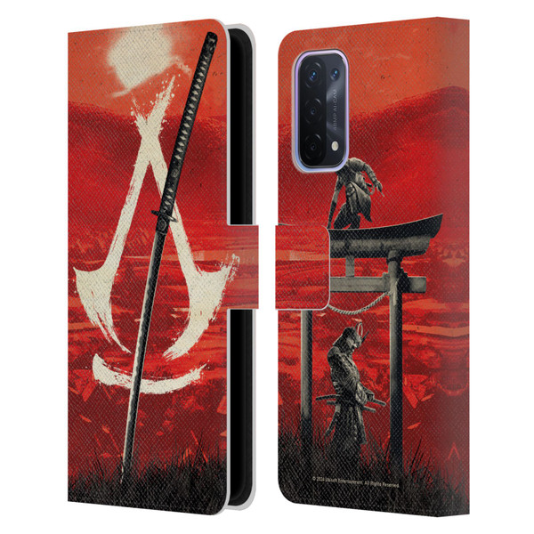 Assassin's Creed Shadows Graphics Crest Katana Leather Book Wallet Case Cover For OPPO A54 5G