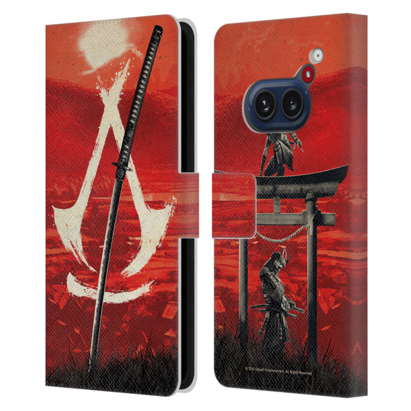 Assassin's Creed Shadows Graphics Crest Katana Leather Book Wallet Case Cover For Nothing Phone (2a)