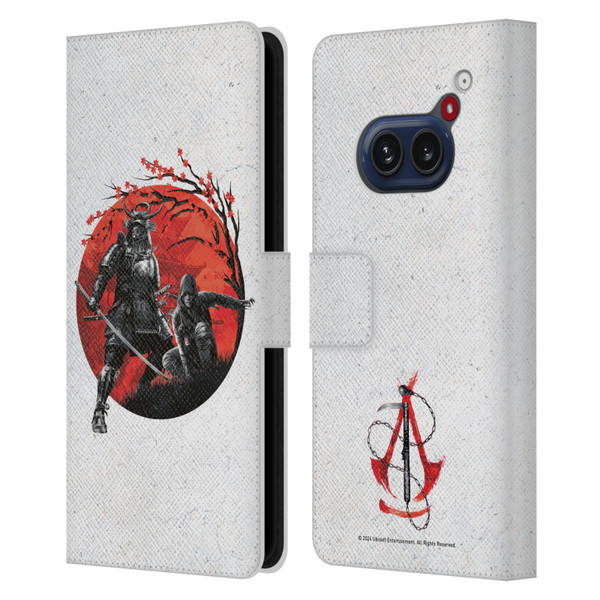 Assassin's Creed Shadows Graphics Japan Flag Characters Leather Book Wallet Case Cover For Nothing Phone (2a)