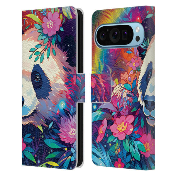 Michael David Ward Animals Panda Leather Book Wallet Case Cover For Google Pixel 9 / Pixel 9 Pro