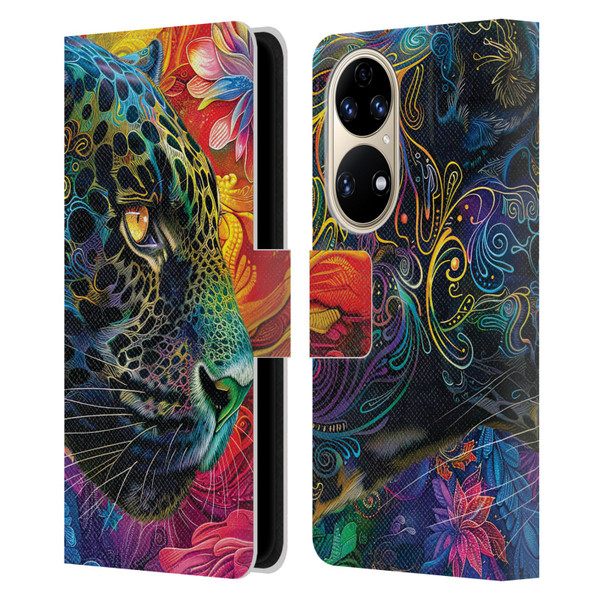 Michael David Ward Animals Wild Tapestry Leather Book Wallet Case Cover For Huawei P50