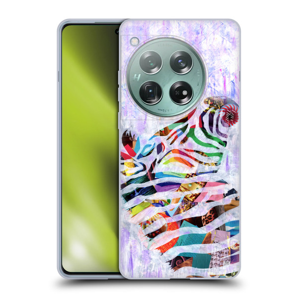 Artpoptart Animals Purple Zebra Soft Gel Case for OnePlus 12