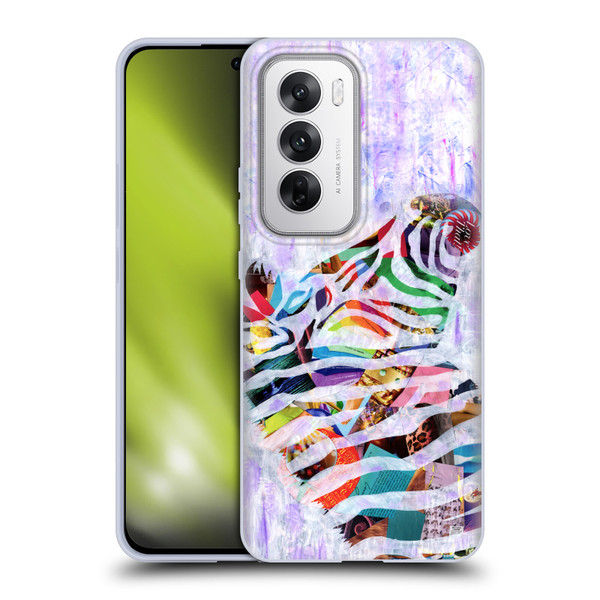 Artpoptart Animals Purple Zebra Soft Gel Case for OPPO Reno12 5G