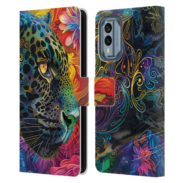 Michael David Ward Animals Wild Tapestry Leather Book Wallet Case Cover For Nokia X30