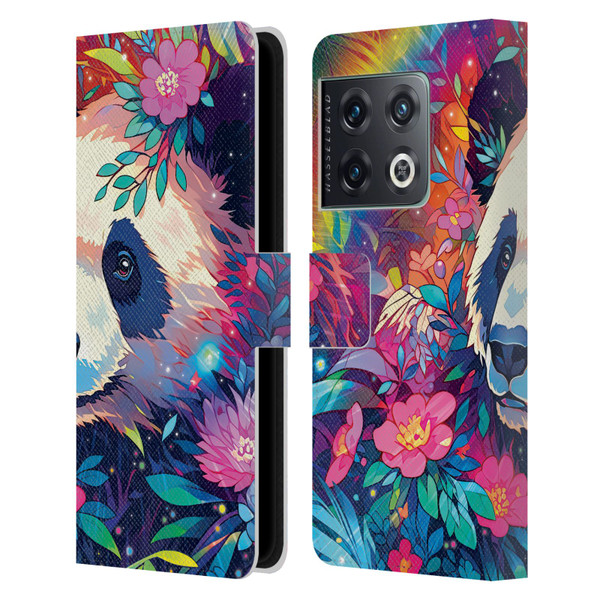 Michael David Ward Animals Panda Leather Book Wallet Case Cover For OnePlus 10 Pro