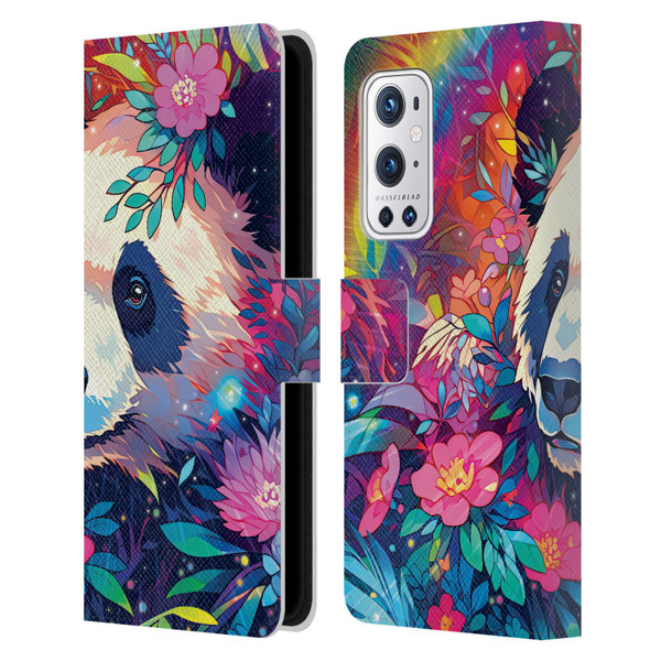 Michael David Ward Animals Panda Leather Book Wallet Case Cover For OnePlus 9 Pro