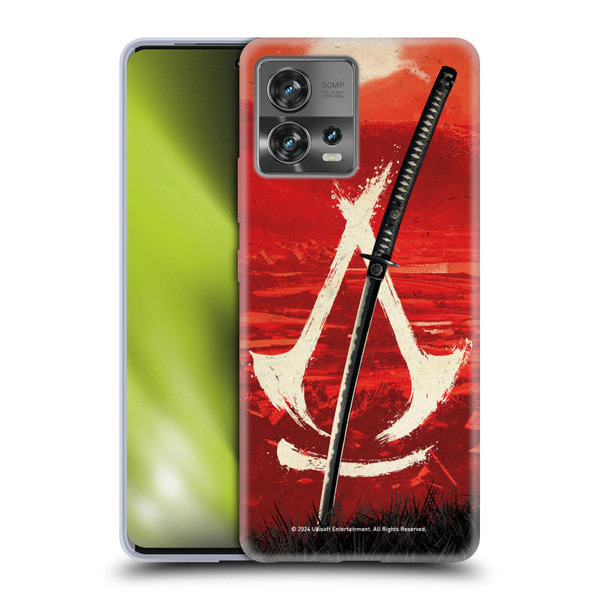 Assassin's Creed Shadows Graphics Crest Katana Soft Gel Case for Motorola Moto Edge 30 Fusion