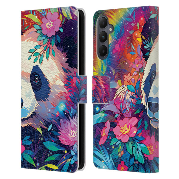 Michael David Ward Animals Panda Leather Book Wallet Case Cover For Samsung Galaxy A05s