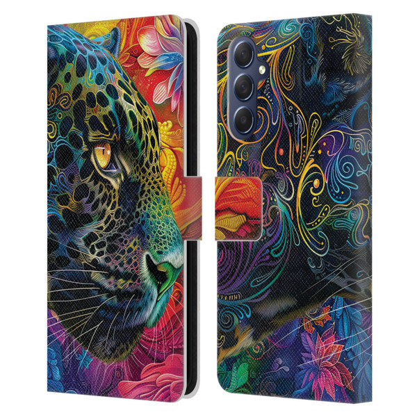 Michael David Ward Animals Wild Tapestry Leather Book Wallet Case Cover For Samsung Galaxy M54 5G