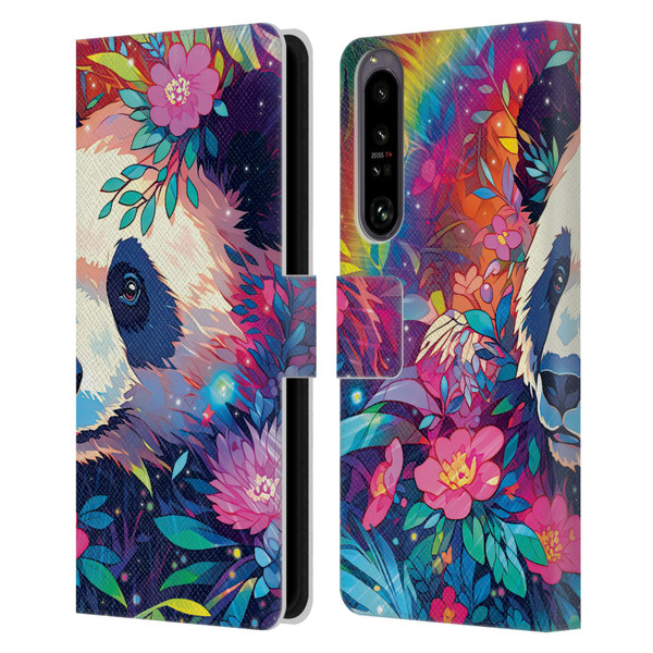 Michael David Ward Animals Panda Leather Book Wallet Case Cover For Sony Xperia 1 IV