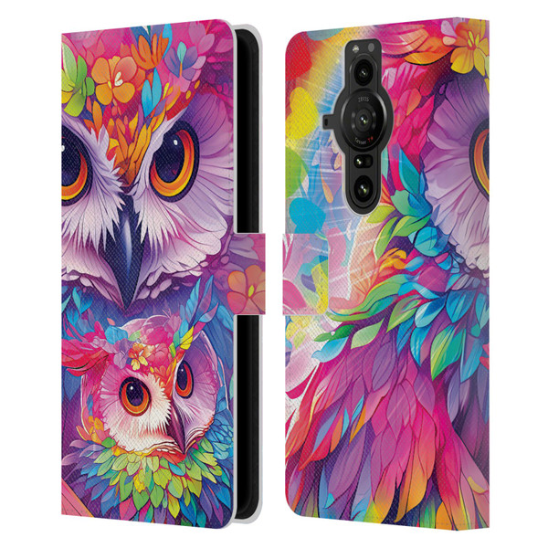 Michael David Ward Animals Owl Love You Forever Leather Book Wallet Case Cover For Sony Xperia Pro-I