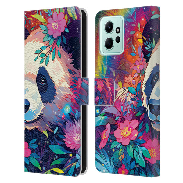 Michael David Ward Animals Panda Leather Book Wallet Case Cover For Xiaomi Redmi 12