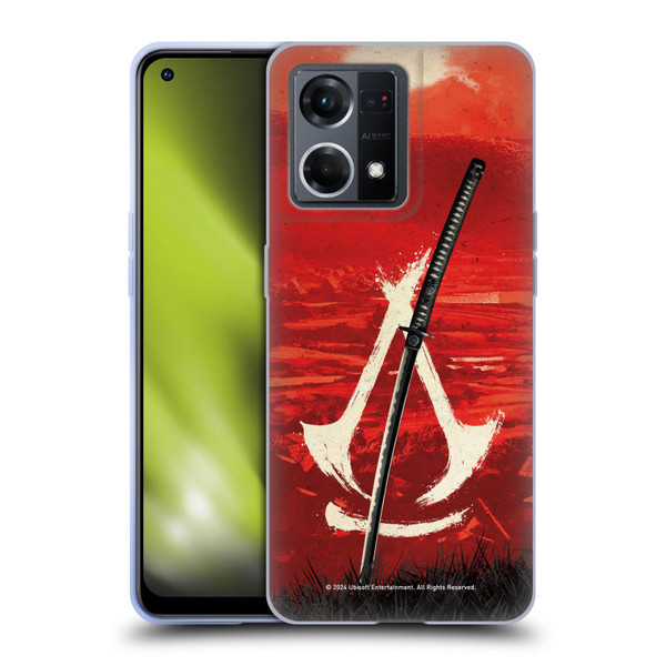 Assassin's Creed Shadows Graphics Crest Katana Soft Gel Case for OPPO Reno8 4G