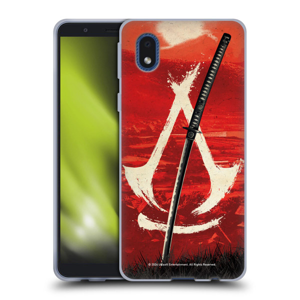 Assassin's Creed Shadows Graphics Crest Katana Soft Gel Case for Samsung Galaxy A01 Core (2020)