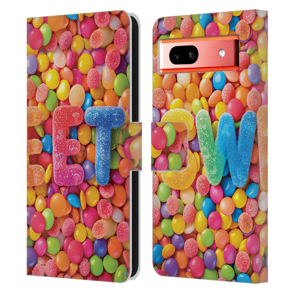 Michael David Ward Fantasy & Whimsical Candies Leather Book Wallet Case Cover For Google Pixel 7a