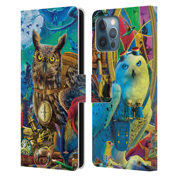 Michael David Ward Fantasy & Whimsical Explorers Leather Book Wallet Case Cover For Apple iPhone 12 Pro Max