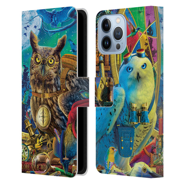 Michael David Ward Fantasy & Whimsical Explorers Leather Book Wallet Case Cover For Apple iPhone 13 Pro Max