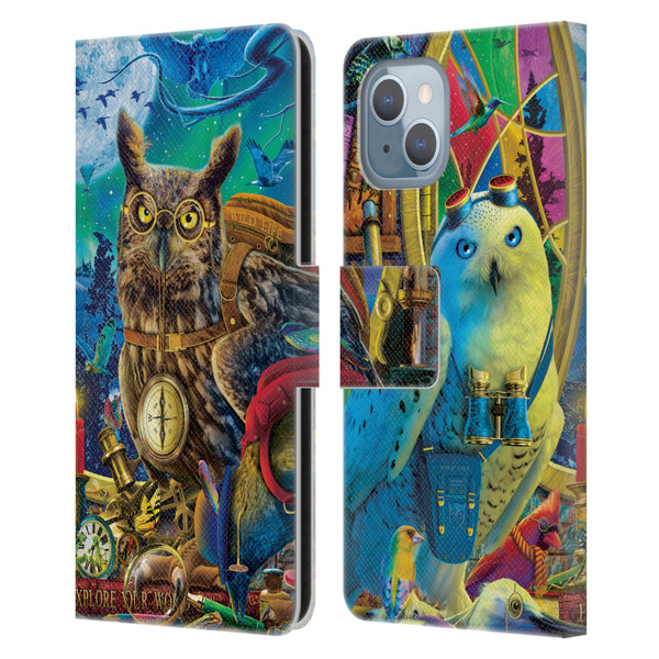 Michael David Ward Fantasy & Whimsical Explorers Leather Book Wallet Case Cover For Apple iPhone 14