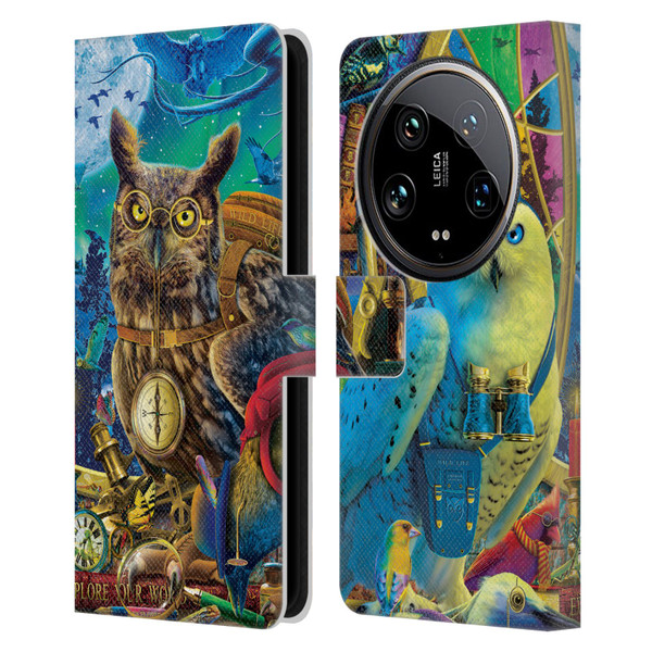 Michael David Ward Fantasy & Whimsical Explorers Leather Book Wallet Case Cover For Xiaomi 14 Ultra
