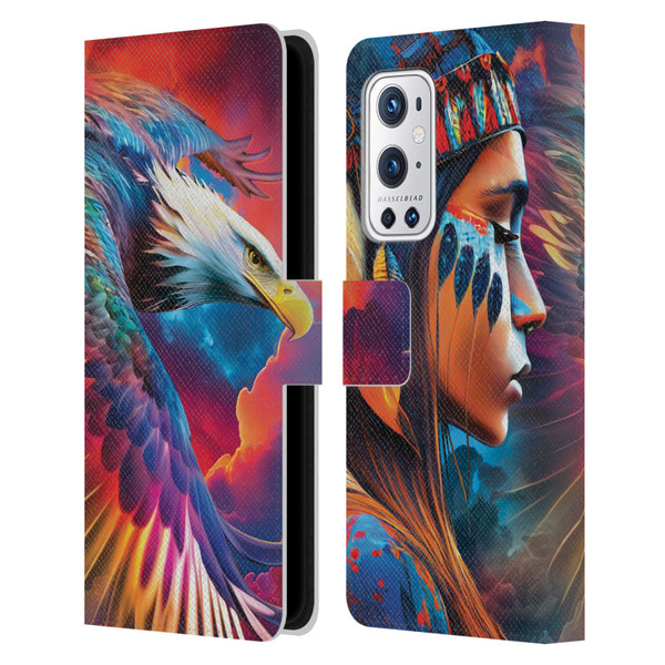 Michael David Ward Psychedelic Art Eagle Leather Book Wallet Case Cover For OnePlus 9 Pro