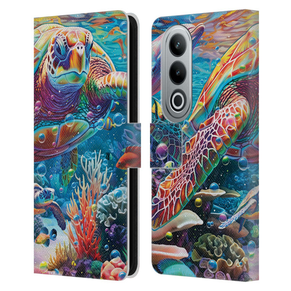 Michael David Ward Psychedelic Art Turtle Magic Leather Book Wallet Case Cover For OPPO OnePlus Ace 3V 5G