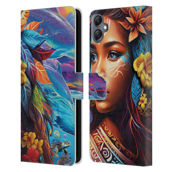 Michael David Ward Psychedelic Art Ocean Spirit Leather Book Wallet Case Cover For Samsung Galaxy A05