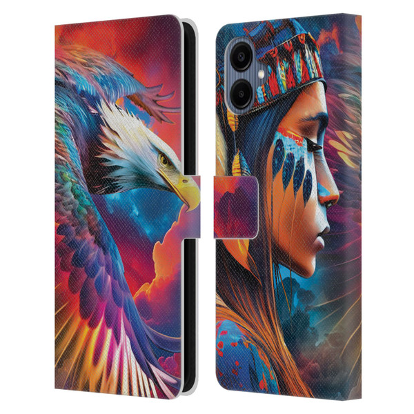 Michael David Ward Psychedelic Art Eagle Leather Book Wallet Case Cover For Samsung Galaxy A06 4G