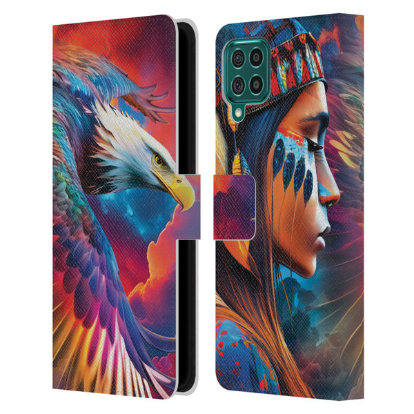 Michael David Ward Psychedelic Art Eagle Leather Book Wallet Case Cover For Samsung Galaxy F62 (2021)