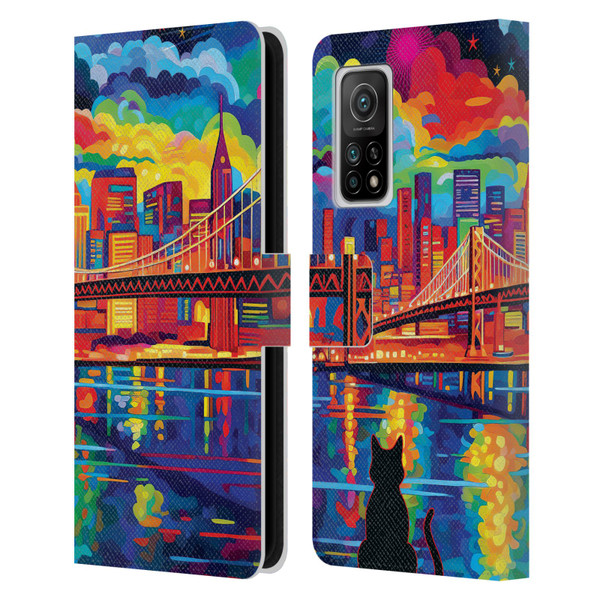 Michael David Ward Psychedelic Art Midnight In San Francisco Leather Book Wallet Case Cover For Xiaomi Mi 10T 5G