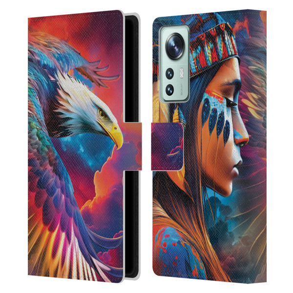 Michael David Ward Psychedelic Art Eagle Leather Book Wallet Case Cover For Xiaomi 12