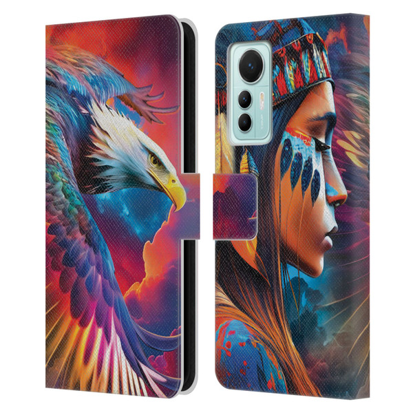 Michael David Ward Psychedelic Art Eagle Leather Book Wallet Case Cover For Xiaomi 12 Lite
