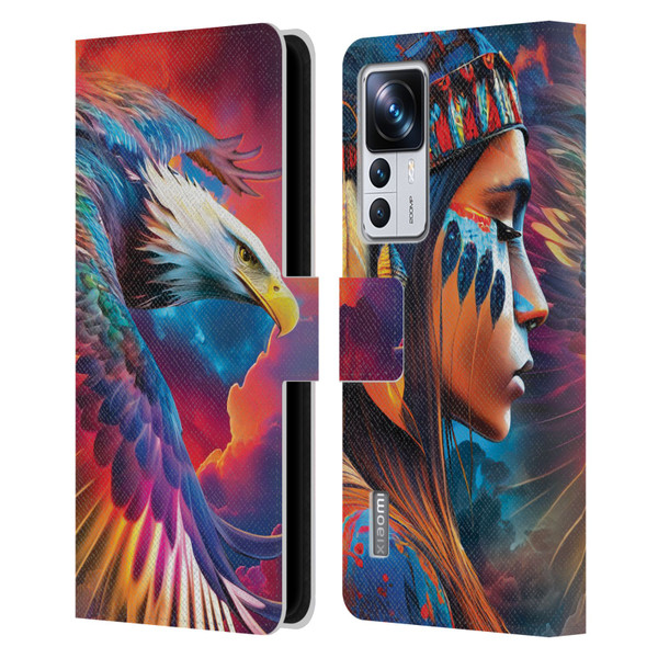Michael David Ward Psychedelic Art Eagle Leather Book Wallet Case Cover For Xiaomi 12T Pro